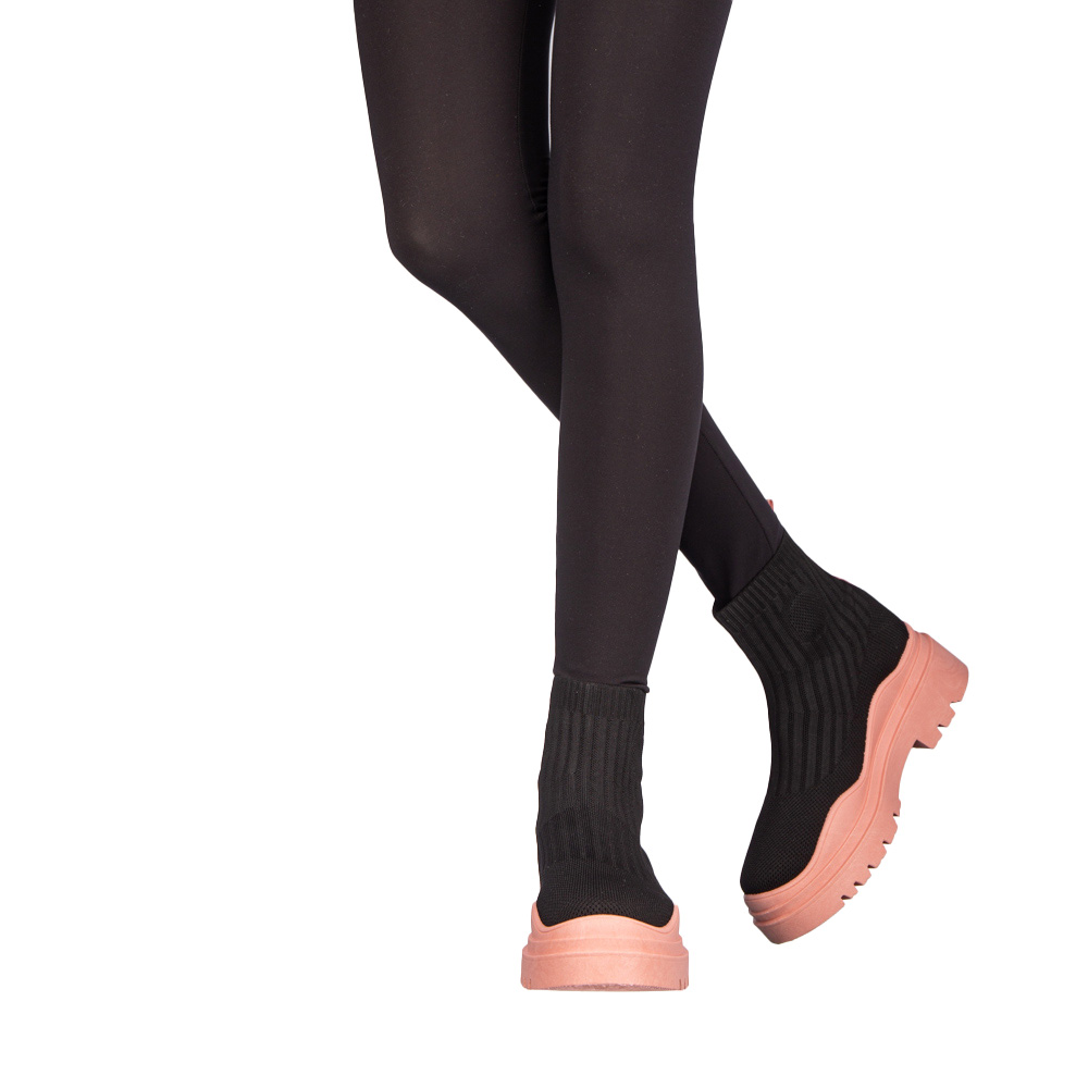 Pantofi sport dama Triza negre cu roz, 3 - Kalapod.net